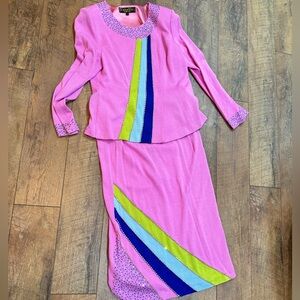 Two piece Donna Vinci knit skirt set . Size 12